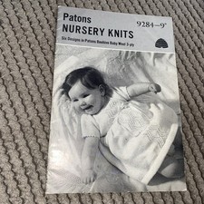 Vintage p & b KNITTING PATTERN 9284 six Baby Designs using 3 ply wool