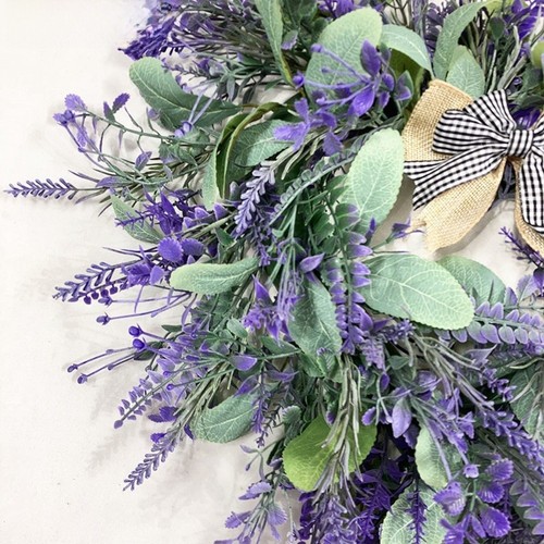 Lavender heart wreath - lavender, 42cm