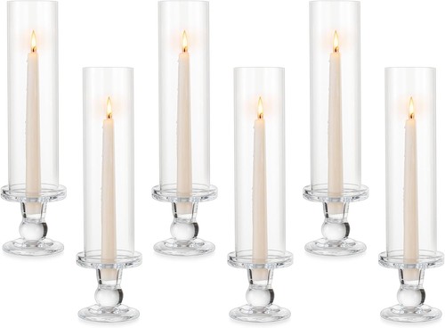 Glass hurricane pillar - pillar, candle