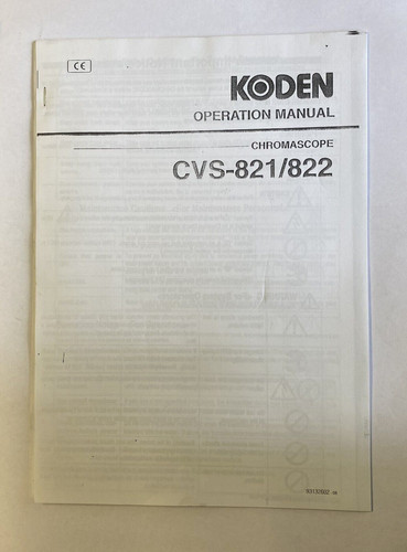 Koden operation manual - operation,