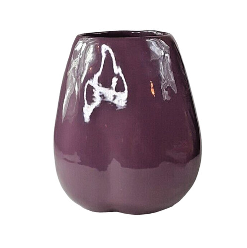 Vietri italian vase - italian, eggplant
