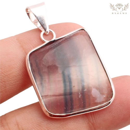 Fluorite gemstone 925 silver - gemstone,