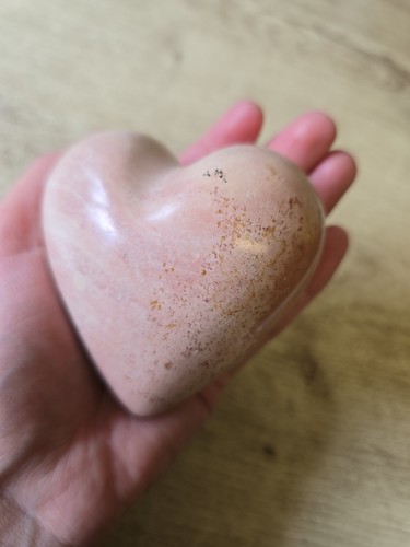 Crystal heart palmstone - crystal,