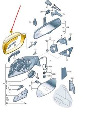 AUDI Q7 Front Left Door Mirror Frame 8R0857527AP6 NEW