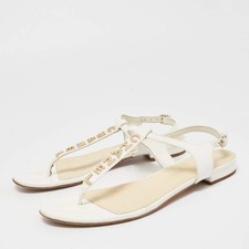 Chanel  Logo Tbar Sandals