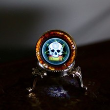 Give a Puck, Skull, EDC Coin, Gift for men and women, pocket trinket, Fidget
