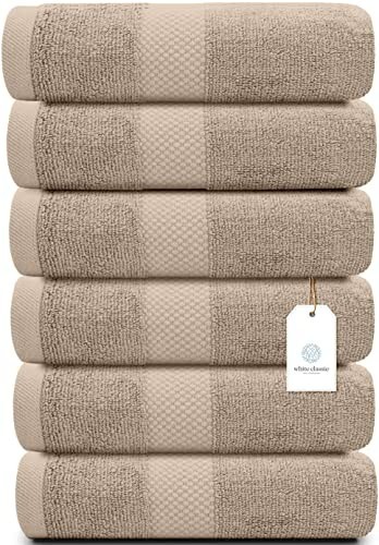 Luxury hand towels taupe - luxury,