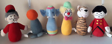 Circus Soft Toy Skittles x 6 - Egmont Toys - Clown Lion Seal Elephant