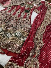 Red Very Heavy Asian Bridal Lengha