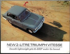 Triumph Vitesse 2-Litre Mk1 1966-1968 UK Market Brochure Saloon Convertible