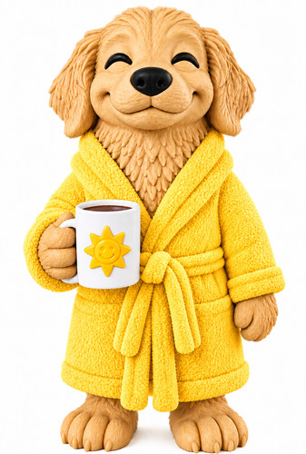 Cute golden retriever coffee - retriever,
