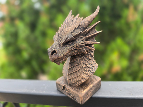 Ice dragon bust - ice,