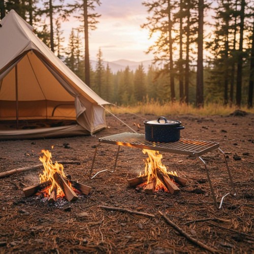 Camping cooker stand compact - cooker,