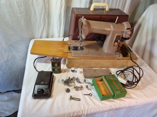 Vintage cased mains singer - cased,