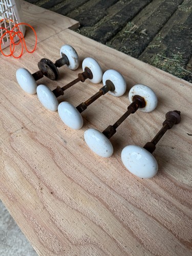 Vintage white porcelain door