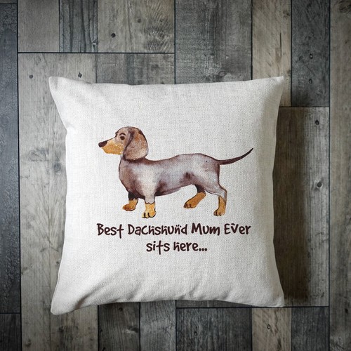 Dachshund mum cushion - mum,