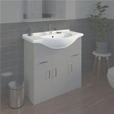 White Gloss Semi-Recessed