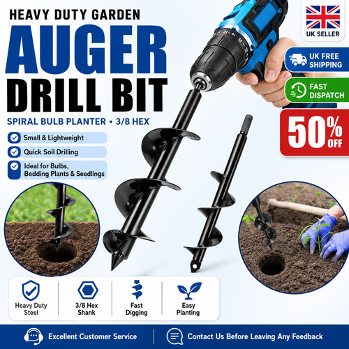 Garden auger spiral - drill, bit