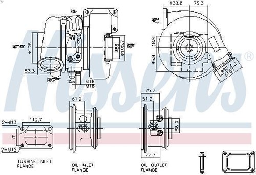 Turbocharger nissens 93727 for - nissens,