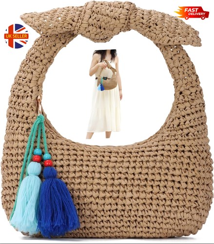 Straw bow clutch - bow, knotted