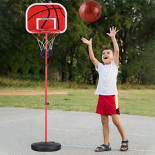 Kids Basketball Hoop Stand Adjust with Net Ball Set Outdoor Garden Indoor Sports