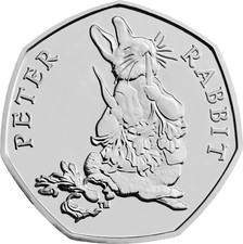 2018 Peter Rabbit 50p coin