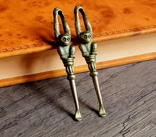2pc mini spoon brass monkey - spoon,