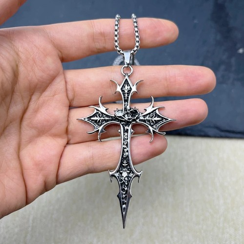 Gothic cross pendant - gothic, necklace