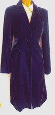 HOBBS Purple Silk Velvet Coat