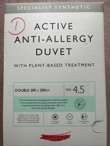 John lewis active anti allergy - active, anti-allergy