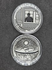2 X Uncirculated, Conspiracy Theory, JFK & Flat Earth,  Cook Islands 50c Coins