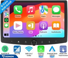 Double DIN 10.1" Car Stereo Radio 6+64 8Core Android 13 CarPlay DSP DAB+ Sat Nav