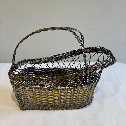 Vintage woven metal wire - vintage,