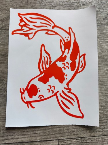 Koi carp fish sticker vinyl - carp,