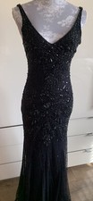 Phase Eight Black Beaded Gown (By Collection 8). UK8. Downton Abbey style. PROM!