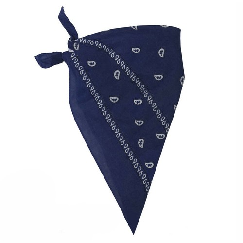 Navy blue printed bandana - navy,