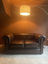 Saxon Hampton Antique Brown leather 2 seater sofa - Amazing Condition!