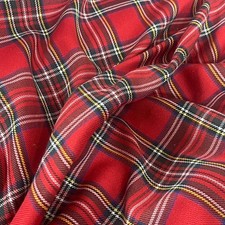 ROYAL STEWART Tartan Check Fabric Xmas Crafts Quilting Dressmaking 60" Wide