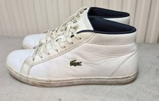 White Leather Lacoste Ankle
