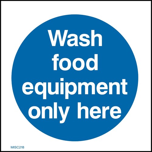 Wash food equipment only - , here