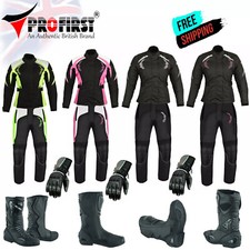 Ladies Women Motorcycle Set Motorbike Racing Suit Waterproof Suits Leather Boots
