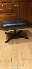 Mid Century Norwegian Footstool Leather