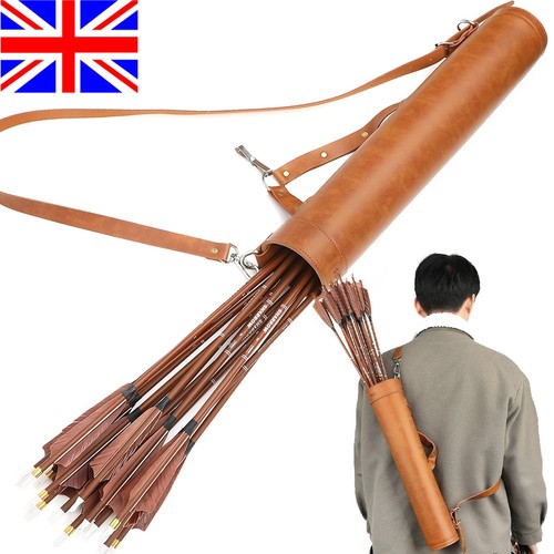 Archery leather arrow quiver - leather,