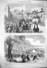 Original Old Antique Print