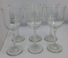 6 x Vintage twisted stem glass