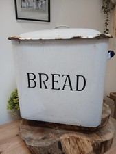An English Enamel Bread Bin Storage, Enamel Kitchen Decoration