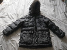 M&S Grey Coat Age 8-9 Years Padded Hooded School Marks & Spencer Girls Jacket