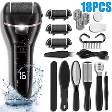 Electric Foot File Waterproof Hard Skin Remover Feet Pedicure Set Rechargeable