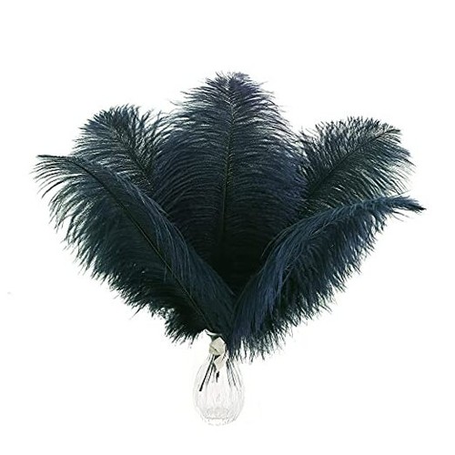 Navy blue ostrich feathers - navy,