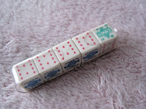 Vintage set poker dice - 5,